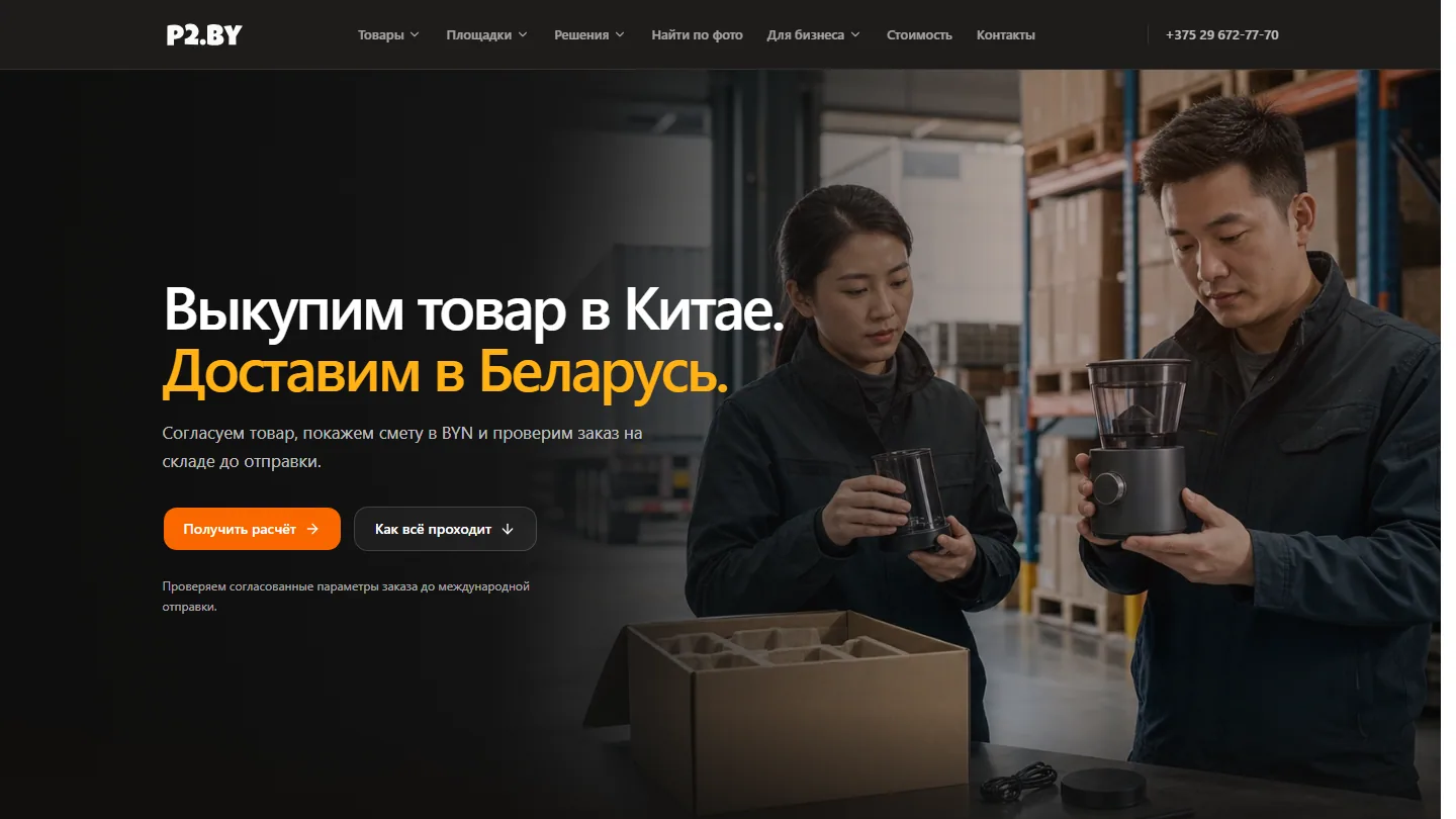 Публичная страница проекта p2.by