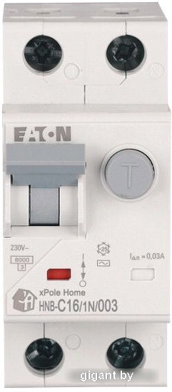 Дифференциальный автомат Eaton HNB-C161N003 1P+N 16А С 6кА 30мА АС 2М 195127