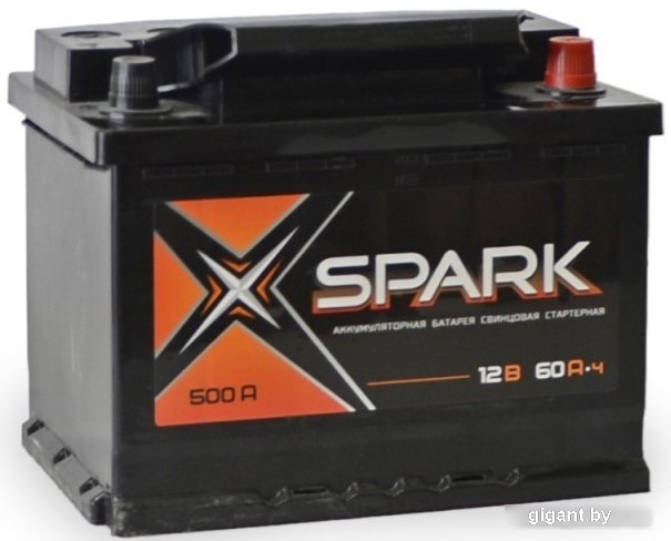 Автомобильный аккумулятор Spark 500A (EN) L+ SPA60-3-L (60 А·ч)