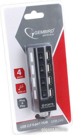 USB-хаб Gembird UHB-243-AD
