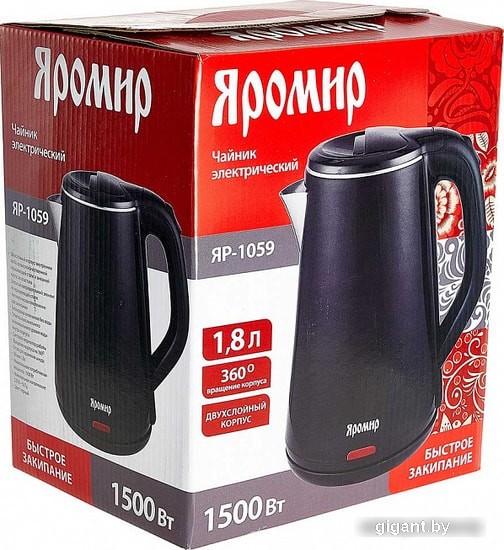 Электрочайник Яромир ЯР-1059 (черный)