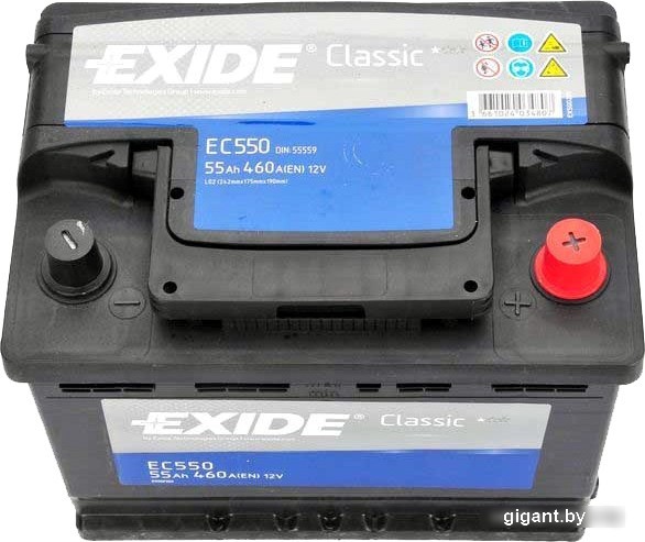 Автомобильный аккумулятор Exide Classic EC550 (55 А/ч)