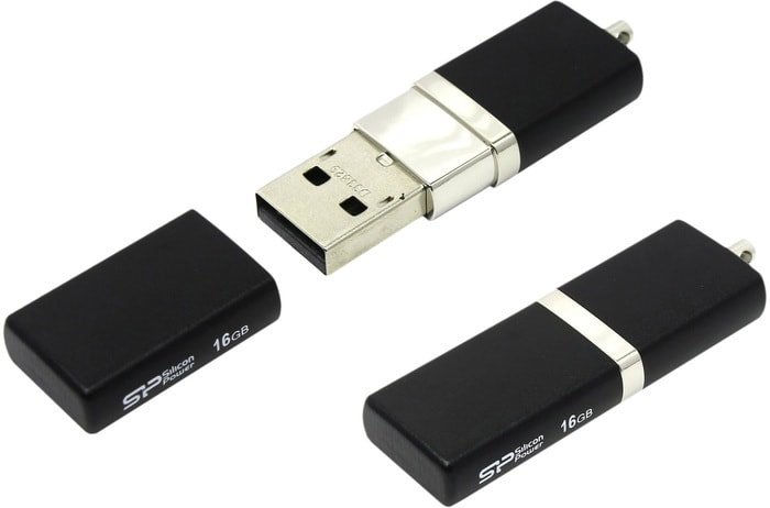 USB Flash Silicon-Power LuxMini 710 16GB (черный)